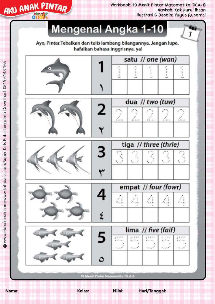 Workbook 10 Menit Pintar Matematika PAUD TK (Jilid 1)4