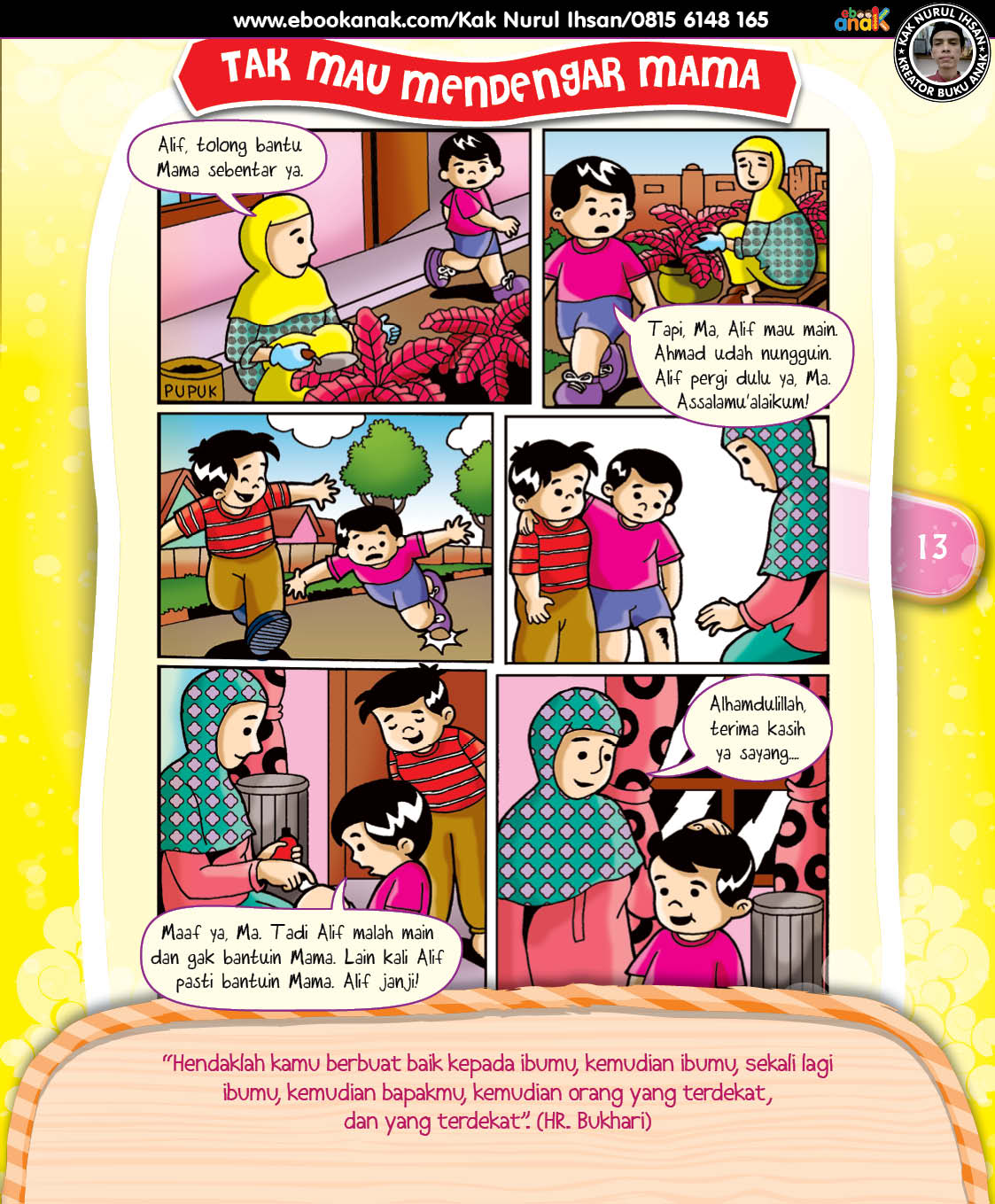 Alif Menolak Membantu Mama