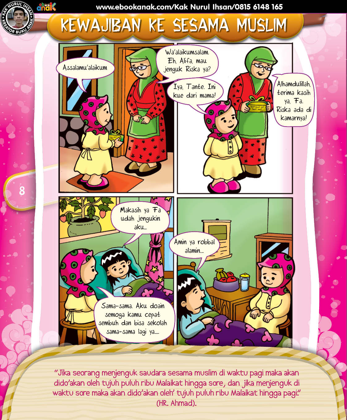Alifa Menjenguk Riska yang Sedang Sakit