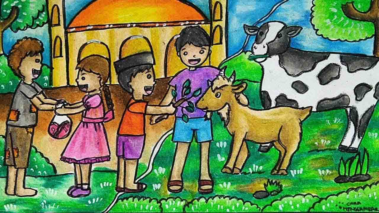Hukum Berqurban Atas Nama Orang yang Meninggal. (Gambar Youtube Cara Menggambar)
