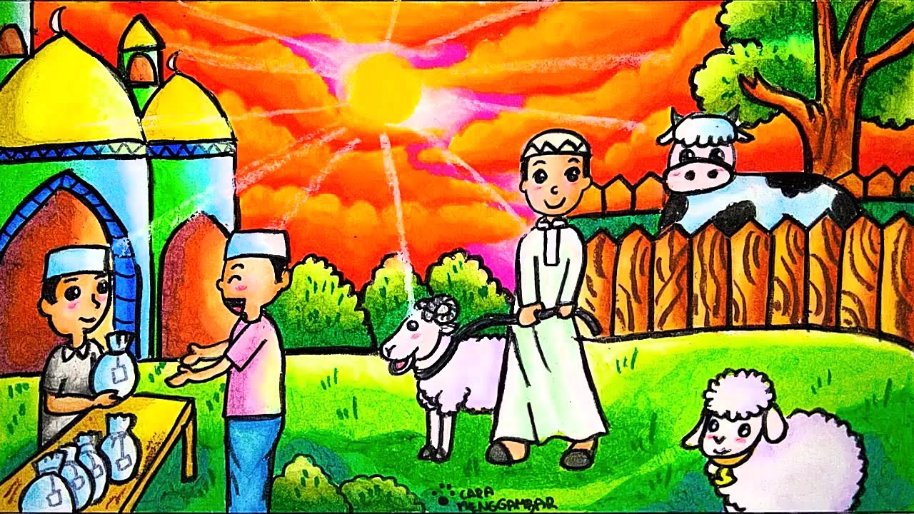 Hukum Memberi Upah Tukang Jagal Qurban. (Gambar Youtube Cara Menggambar)