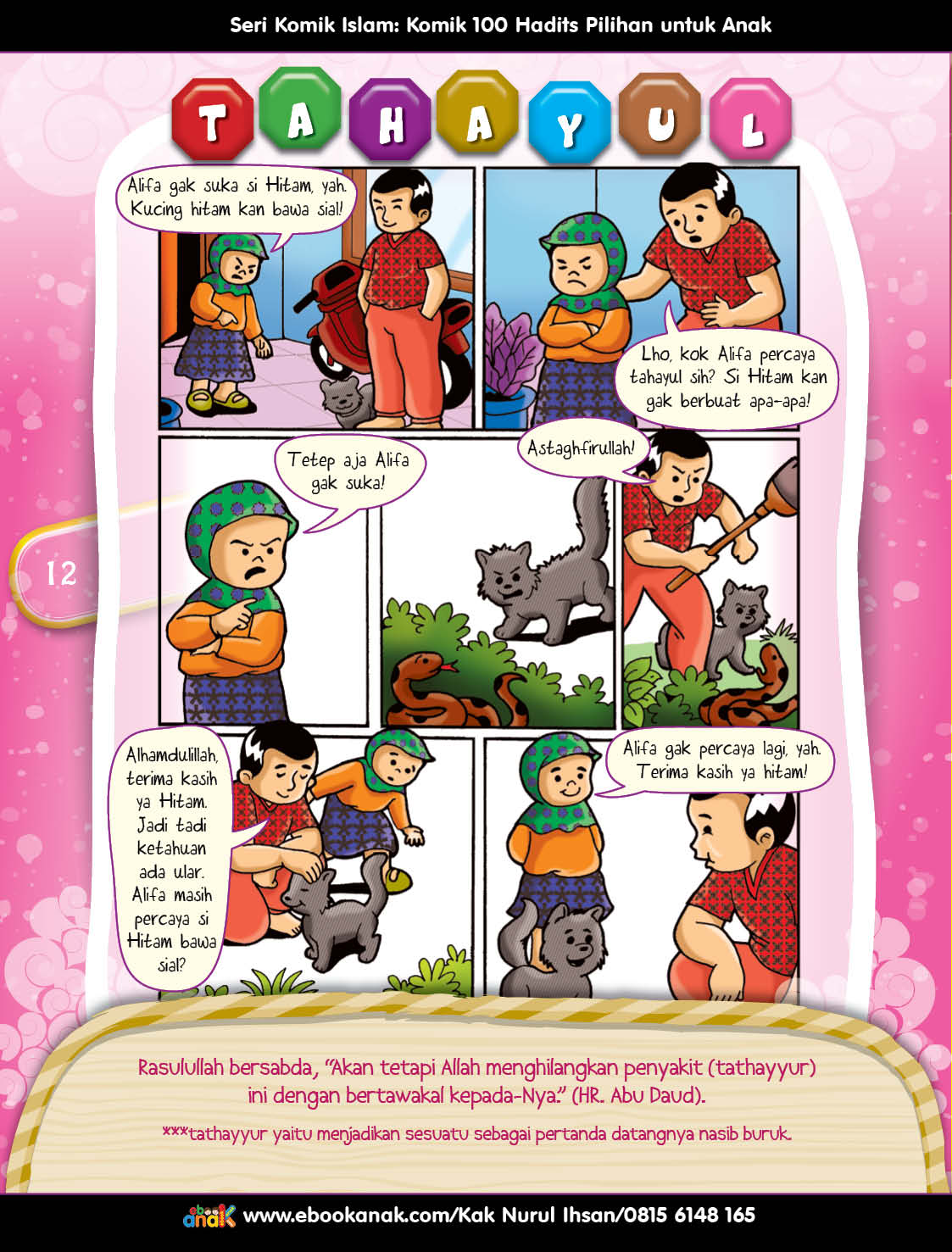 100 Komik Hadits Pilihan untuk Anak, Tahayul
