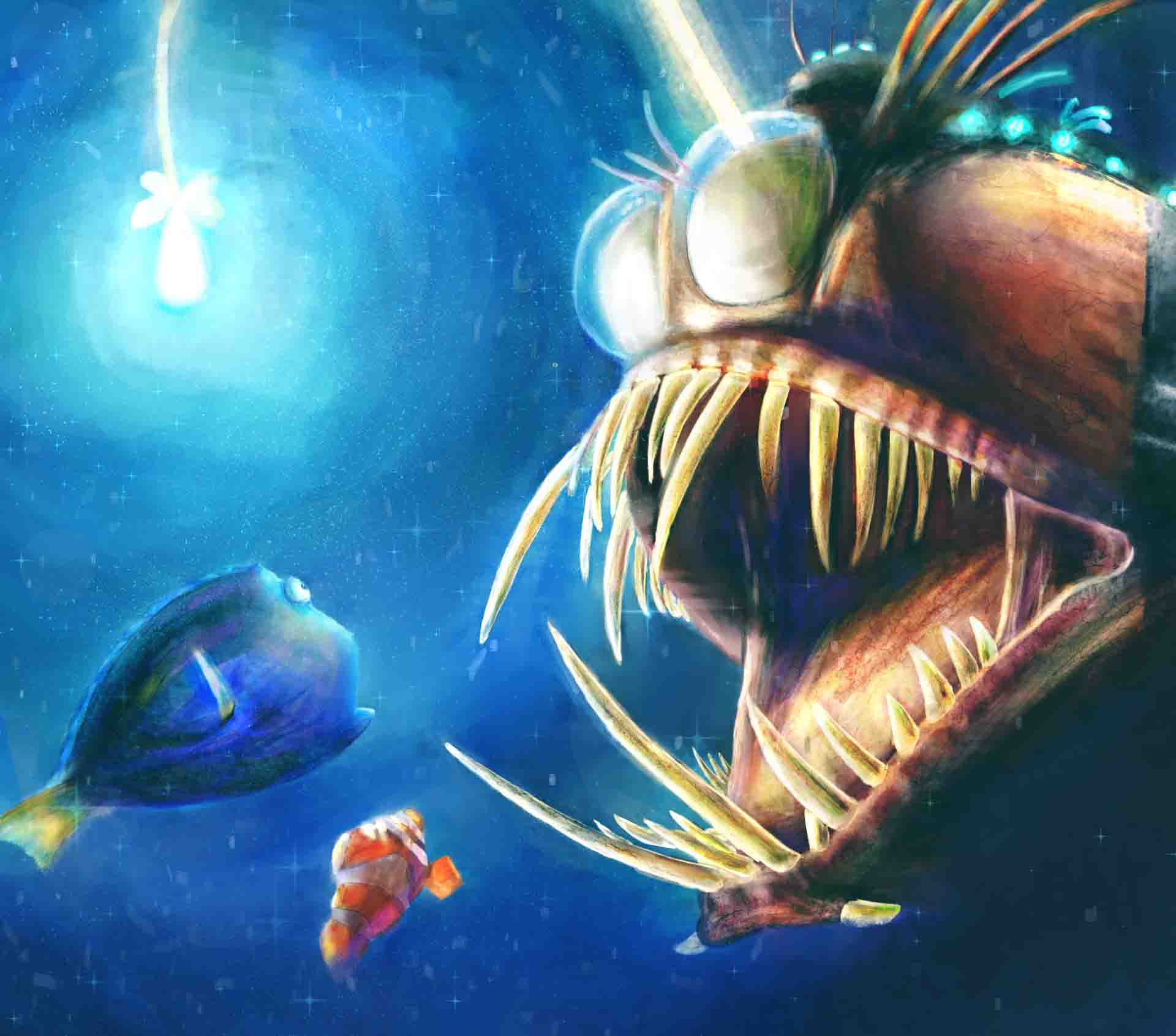 Anglerfish si monster dari laut terdalam Palung Mariana (Foto artstation.com)
