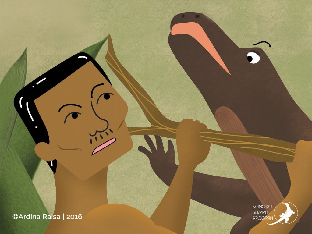 Dongeng asal usul komodo (Gambar Ardina Raisa)