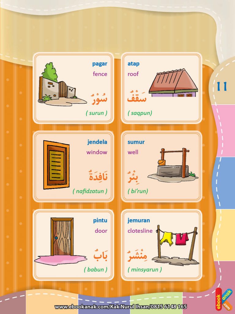 Kamus Bergambar 3 Bahasa Lingkungan Rumah