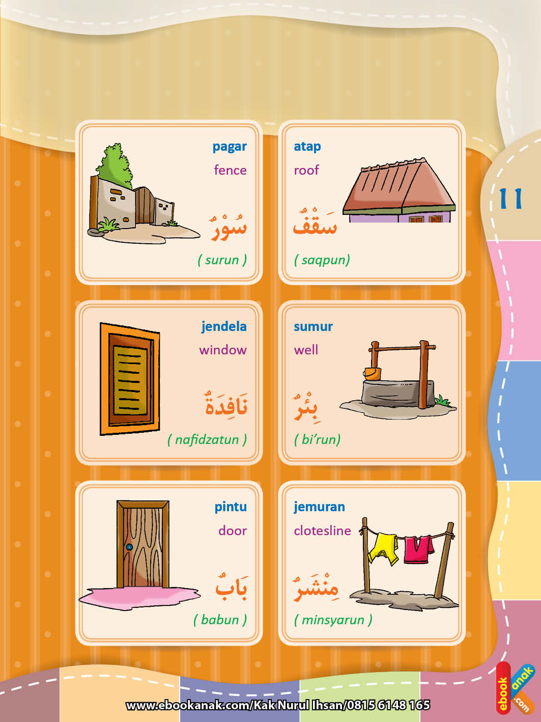 Kamus Bergambar 3 Bahasa Lingkungan Rumah