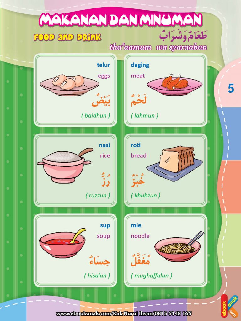 Kamus Bergambar 3 Bahasa Makanan dan Minuman