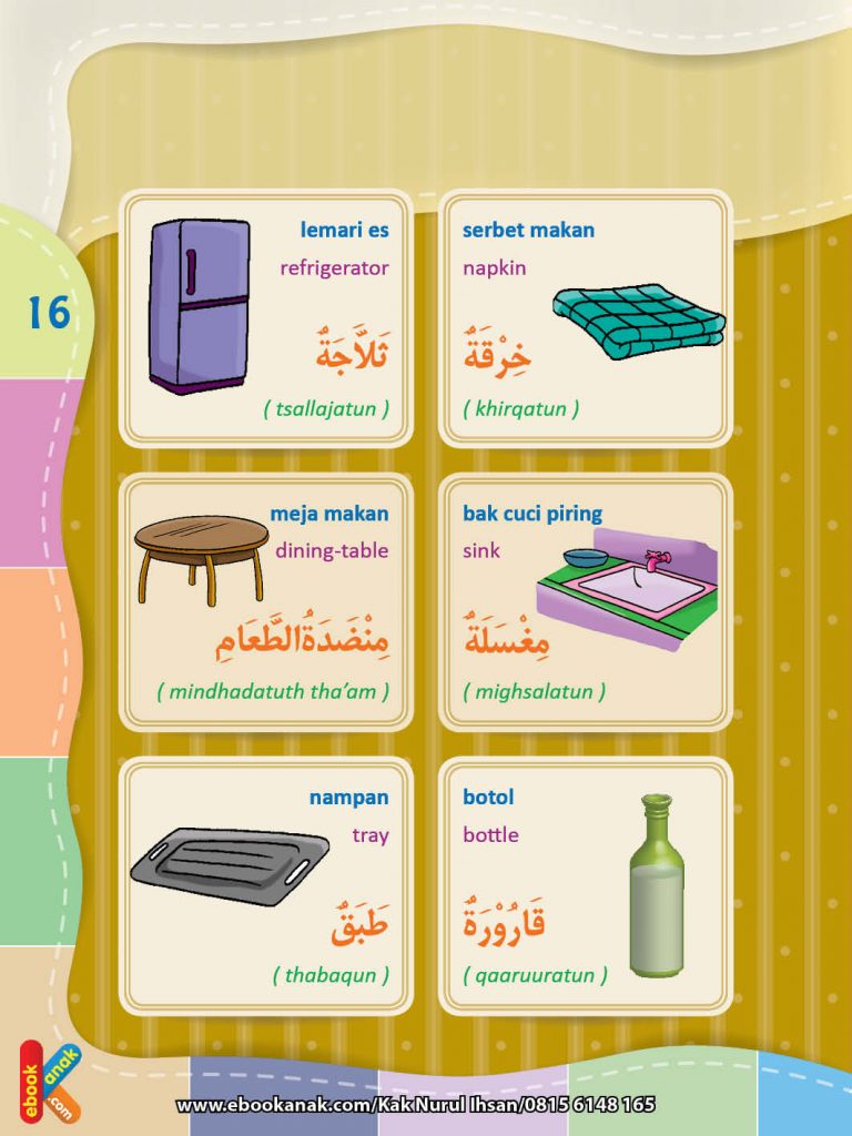 Kamus Bergambar 3 Bahasa Peralatan di Dapur