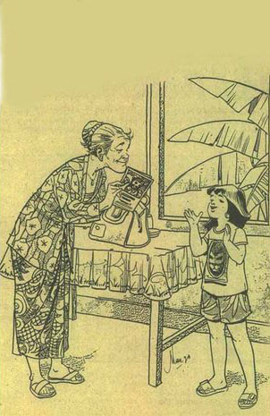 Nenek membawa buku (Gambar Dok Majalah Bobo)