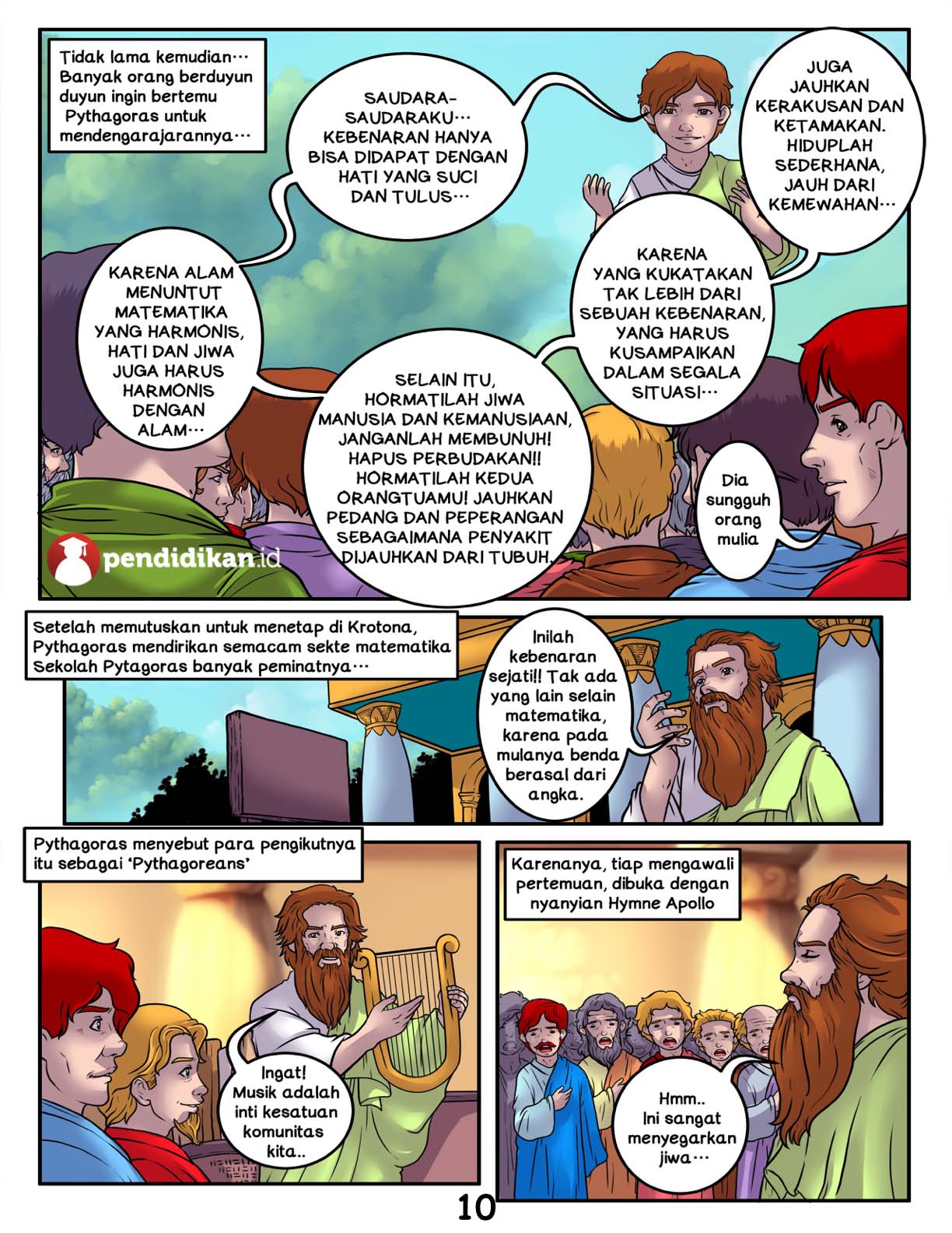 Pythagoras Mendirikan Sekolah Pythagoras di Krotona (10)
