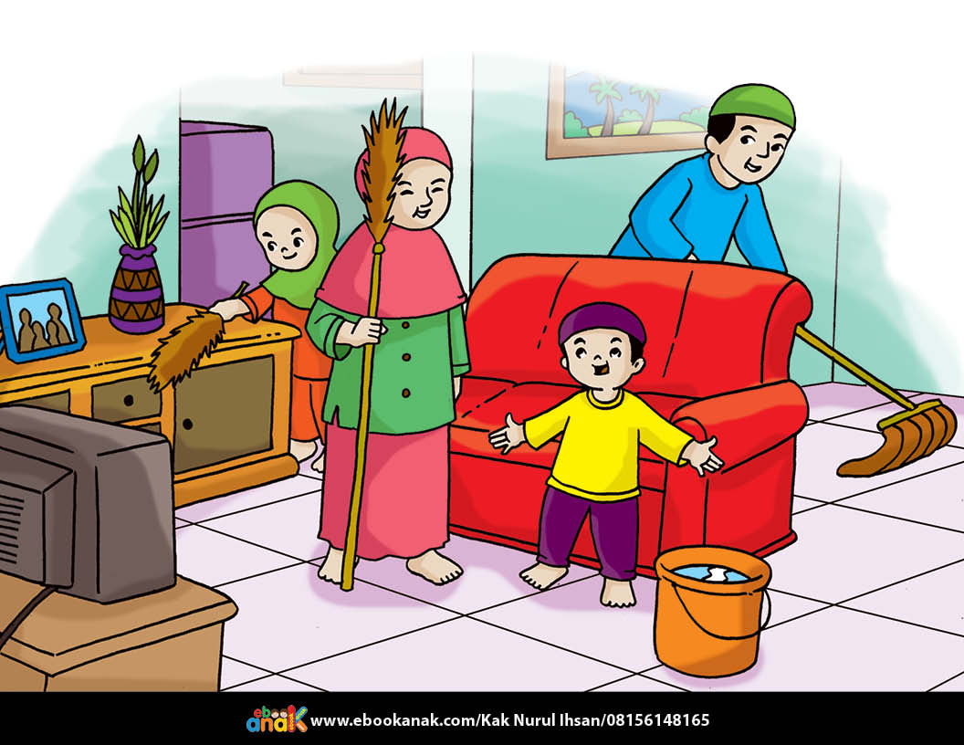 Selalu bersikap baik kepada asisten rumah tangga di rumah kita. (Gambar ebookanak.com)