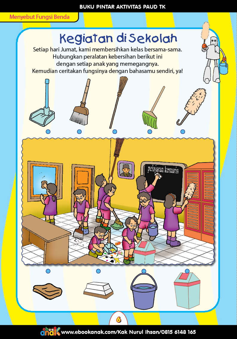 Buku Pintar Aktivitas PAUD TK Kegiatan di Sekolah