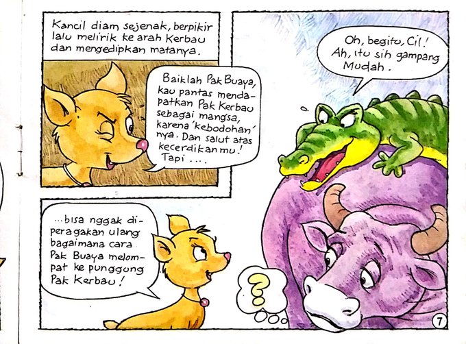 Dongeng Kancil dan Kerbau Kancil Mencari Cara Menolong Pak Kerbau (7)