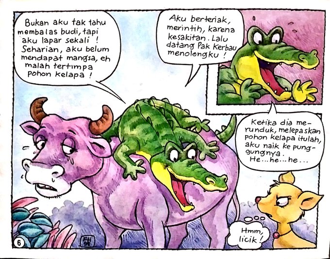 Dongeng Kancil dan Kerbau Kelicikan Pak Buaya (6)