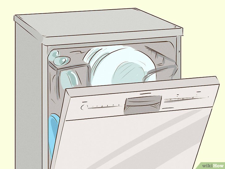 Gunakan mesin pencuci piring jika sudah benar-benar penuh. (Gambar wikihow.com)