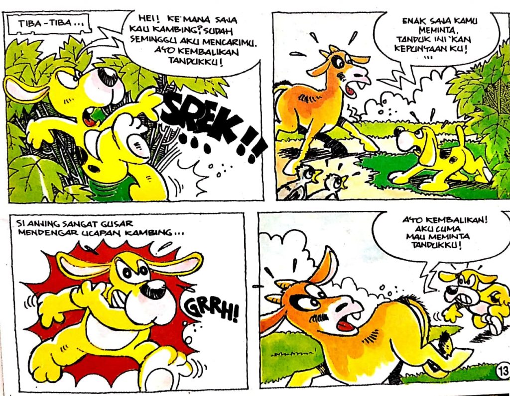 Mengapa Anjing Tak Bertanduk Anjing Mengejar Si Kambing (13)