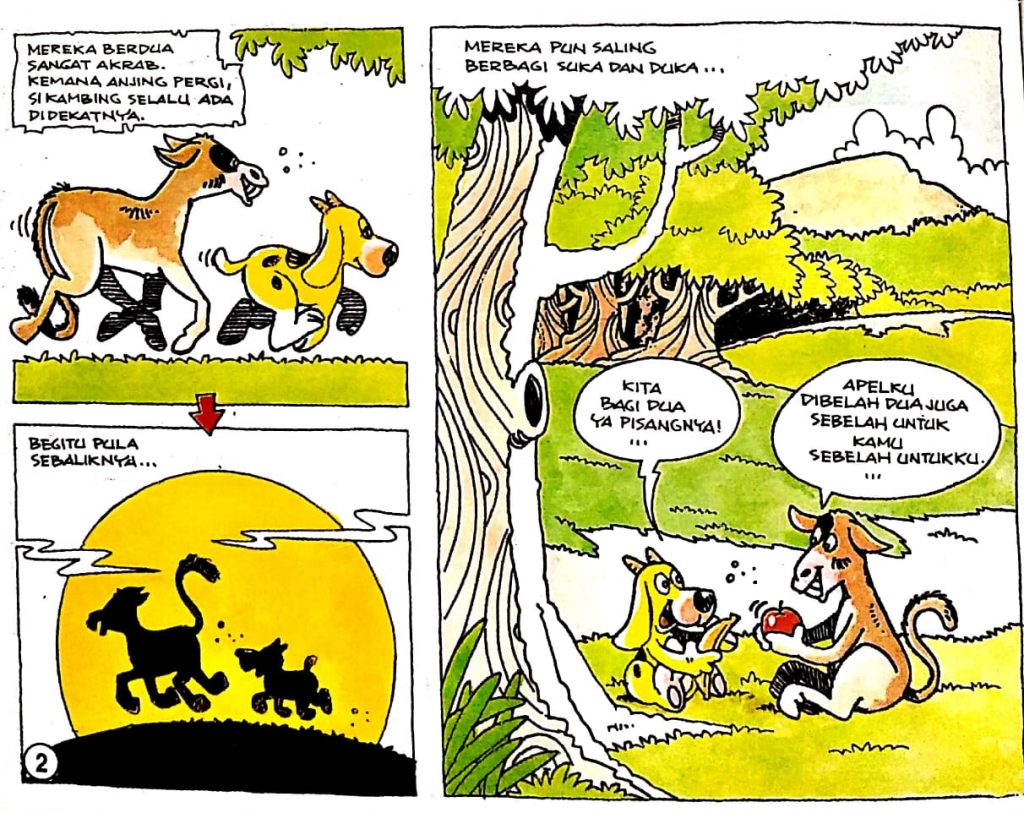 Mengapa Anjing Tak Bertanduk Persahabatan Anjing dan Kambing (2)
