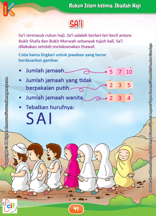 Sai antara bukit shafa dan marwah (Gambar ebookanak.com)