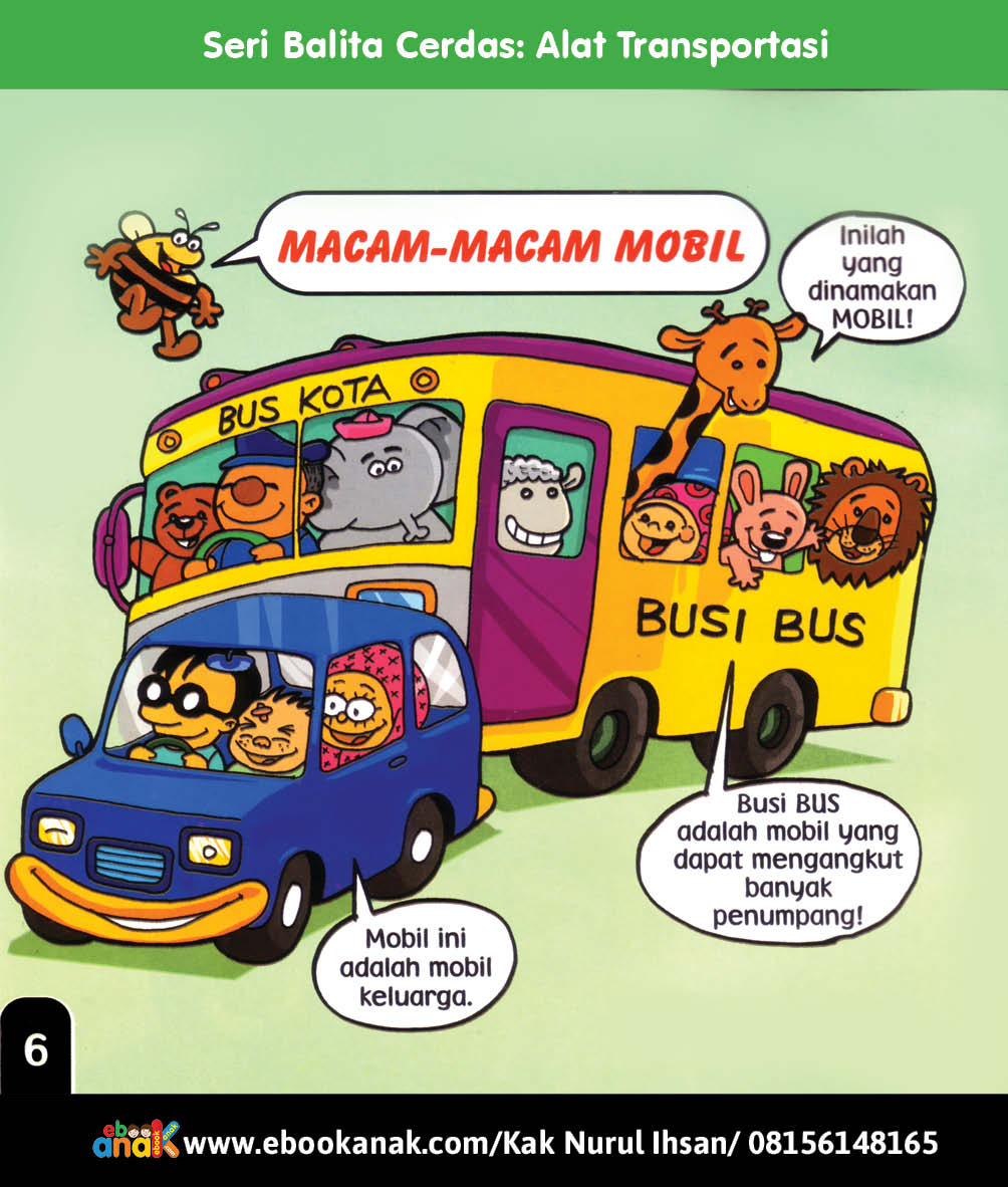 Seri Balita Cerdas Alat Transportasi Macam-Macam Mobil