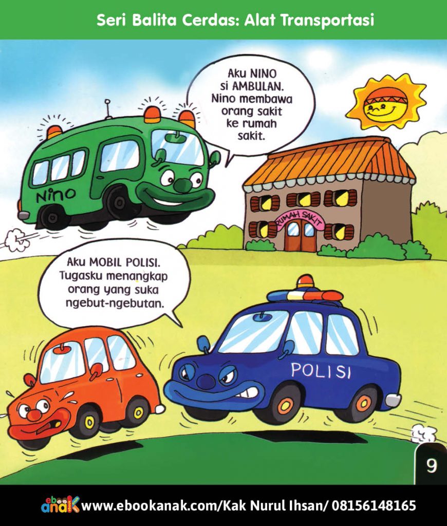 Seri Balita Cerdas Alat Transportasi Nino Si Mobil Ambulan