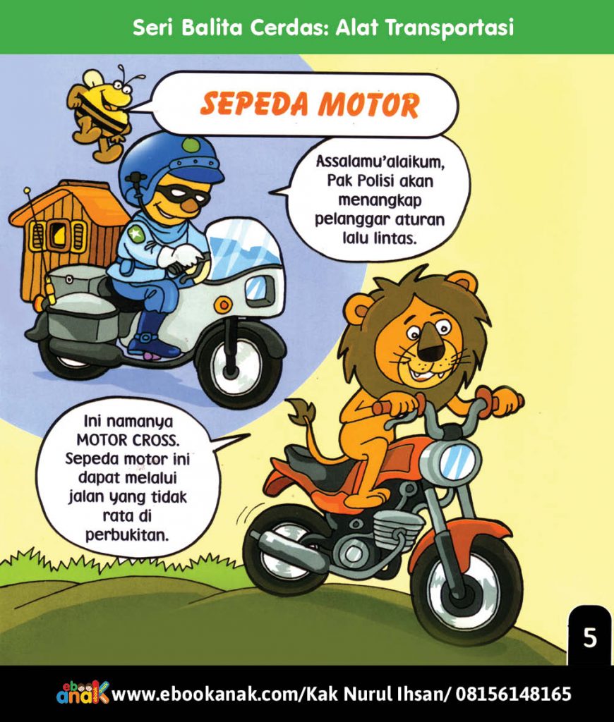 Seri Balita Cerdas Alat Transportasi Sepeda Motor