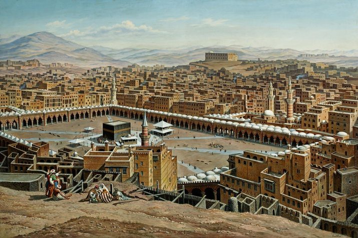 Sumur zamzam terletak hanya beberapa meter dari bangunan kabah. (Gambar kisahmuslim.com)