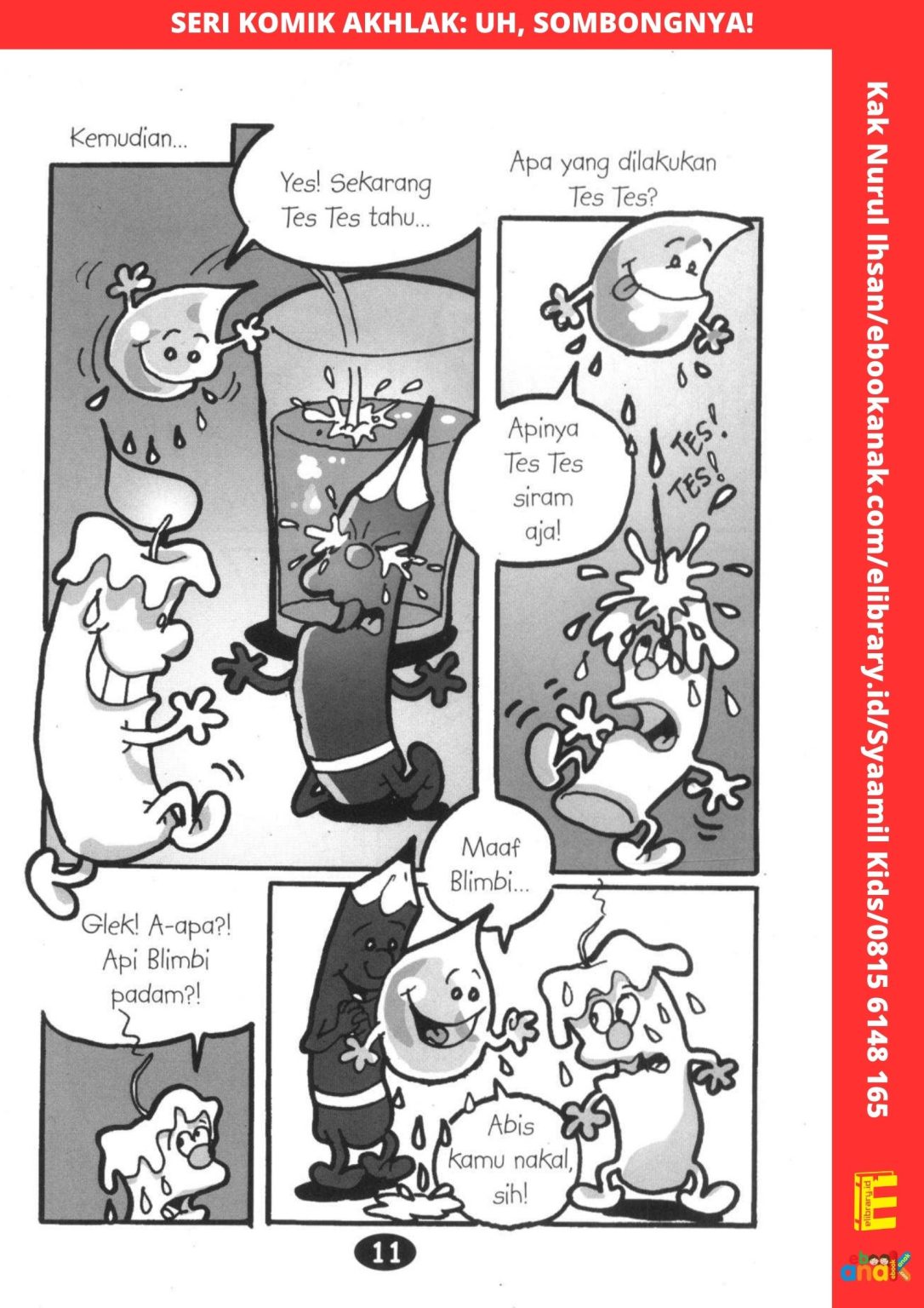 Seri Komik Akhlak: Yang Dilakukan Tes Tes - elibrary.id