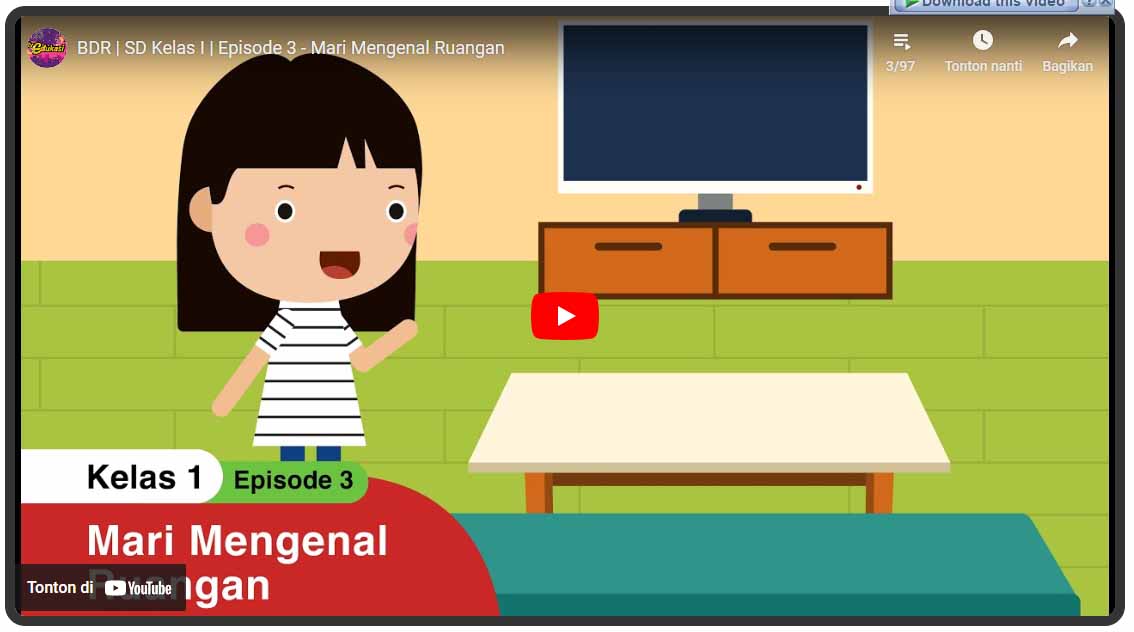SD Kelas 1 Episode 3 Mari Mengenal Ruangan (belajar.kemdikbud.go.id)