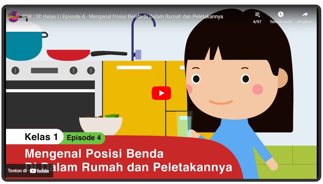 SD Kelas 1 Episode 4 Mengenal Posisi Benda di dalam Rumah dan Peletakannya (belajar.kemdikbud.go.id)