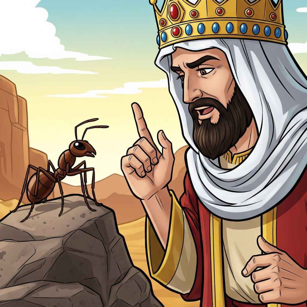 Nabi Sulaiman sedang berbicara dengan seekor raja semut (elibrary.id)