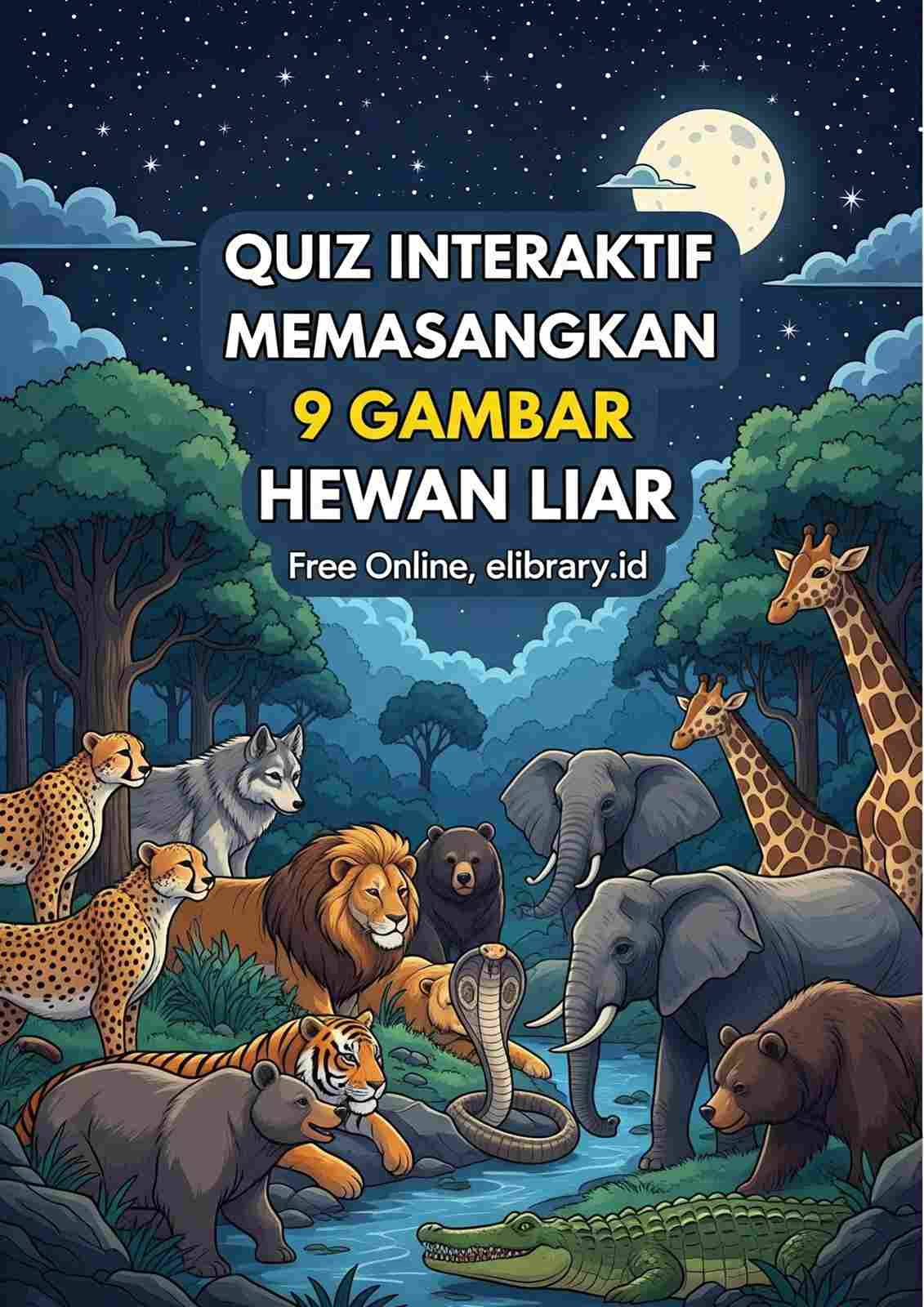 Quiz Interaktif Memasangkan 9 Gambar Hewan Liar