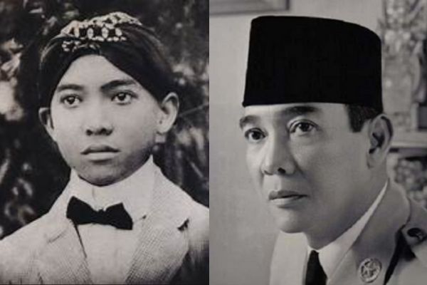Foto Soekarno masa kecil dan setelah menjadi presiden Indonesia