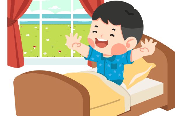 Anak bangun tidur pagi