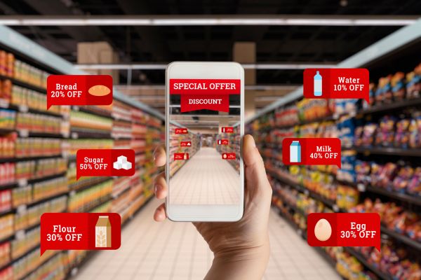 Penawaran diskon di supermarket