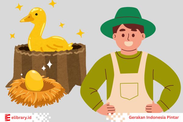 Petani dan seekor angsa ajaib bertelur emas