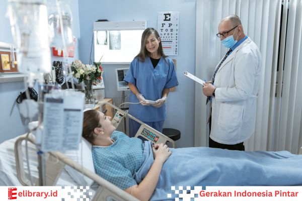 Seorang pasien dirawat di rumah sakit