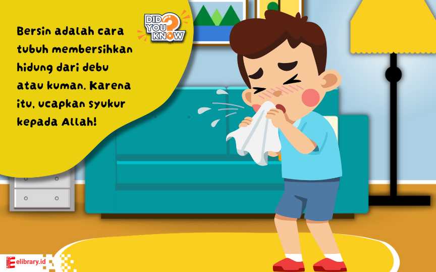 Anak bersin dengan sopan