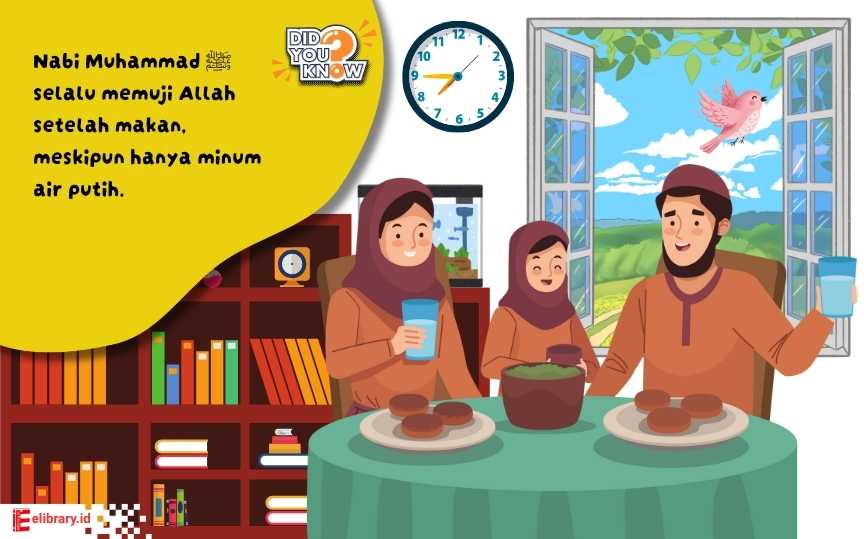 Anak berdoa setelah makan
