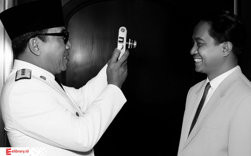 Presiden Sukarno dan D.N. Aidit bertemu di peringatan ulang tahun PKI ke-45 di Istora Senayan Jakarta tahun 1964, menunjukkan hubungan formal dalam kerangka Nasakom dan politik masa Demokrasi Terpimpin.