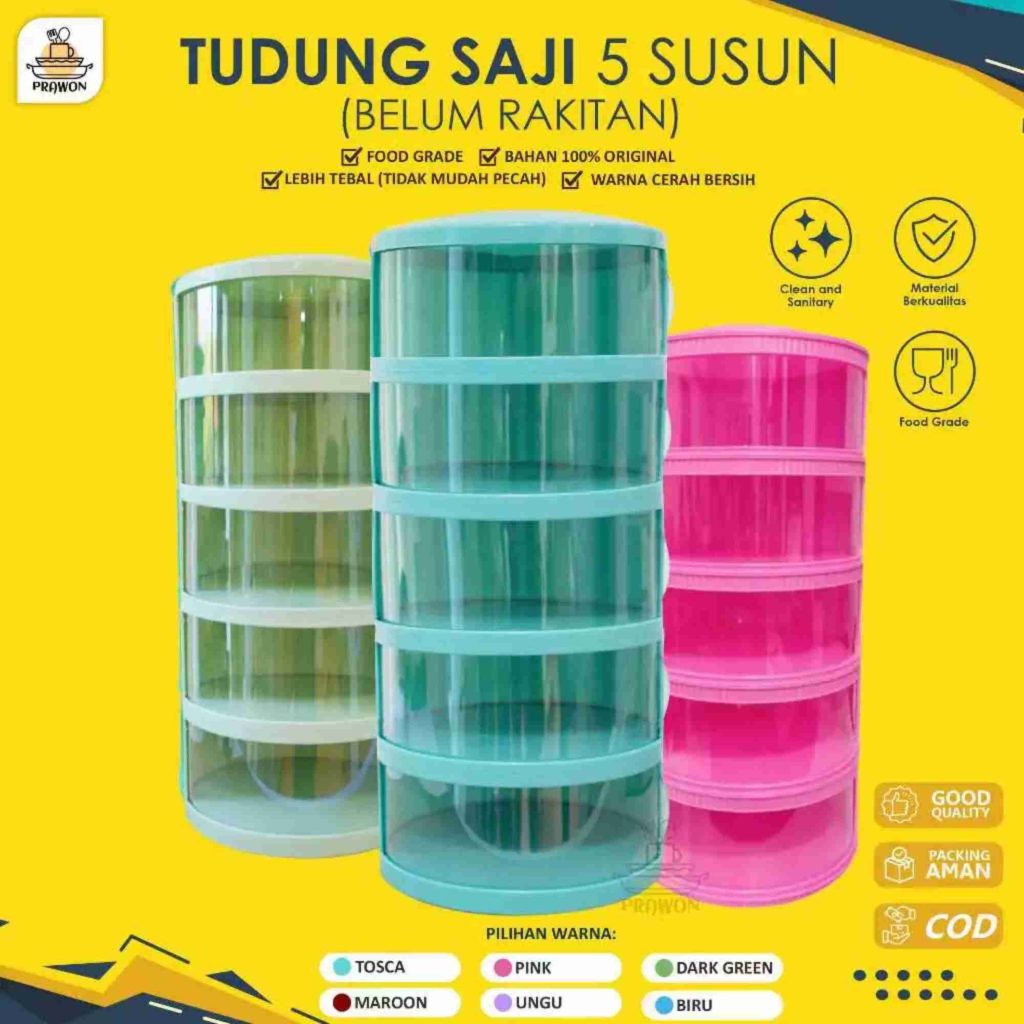 Tudung Saji 5 Susun STARDISH Belum Rakitan