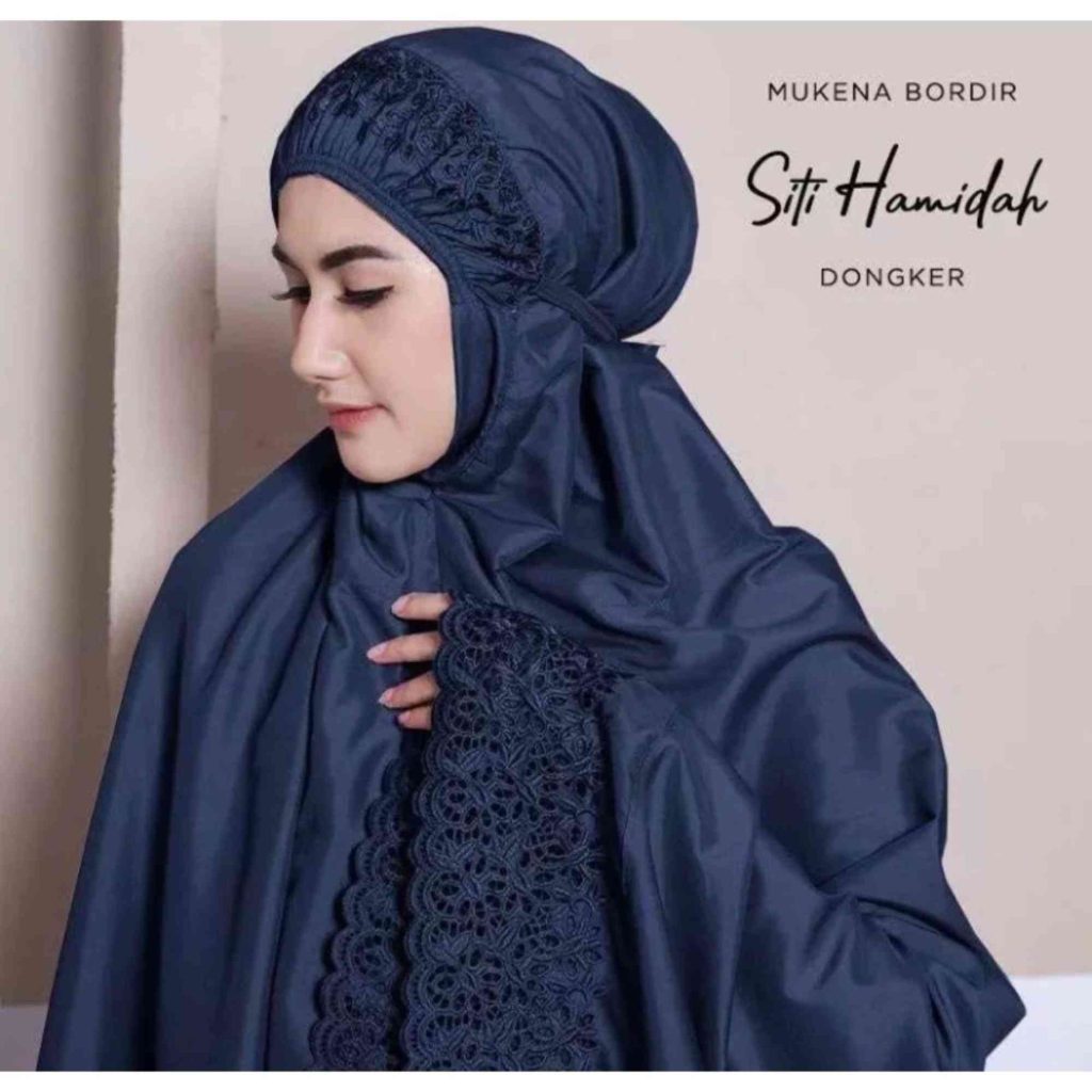 mukena bordir siti khadijah dongker
