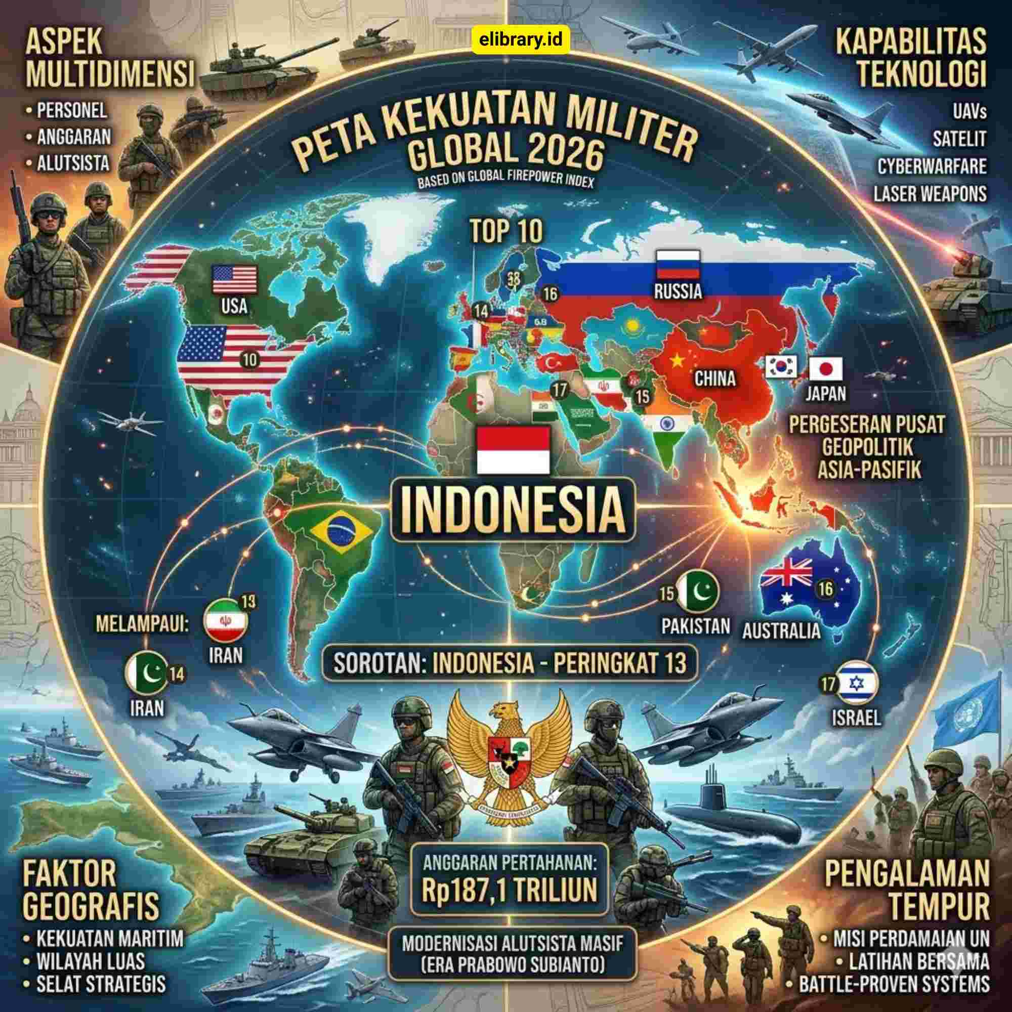 TAK BANYAK YANG TAHU! Indonesia ternyata masuk 13 besar militer terkuat dunia 2026, bahkan melampaui Israel dan Iran! (2)