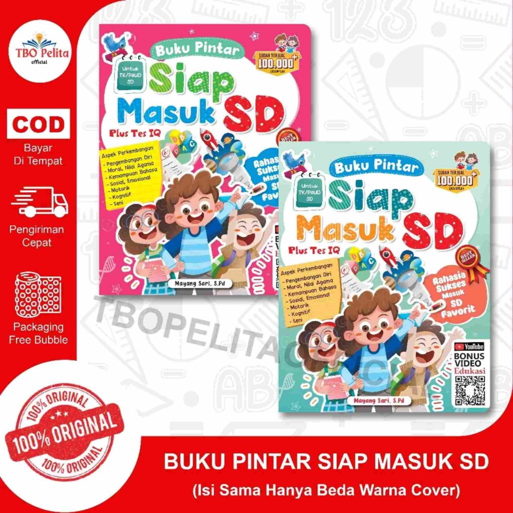 Buku Siap Masuk SD + Tes IQ & Lancar Baca – Paket Belajar Anak Full Color (3)