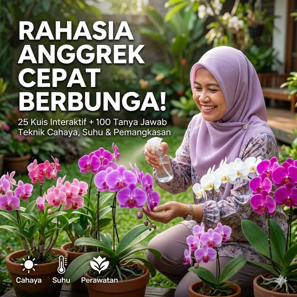 Rahasia Anggrek Cepat Berbunga; 25 Kuis Interaktif + 100 Tanya Jawab