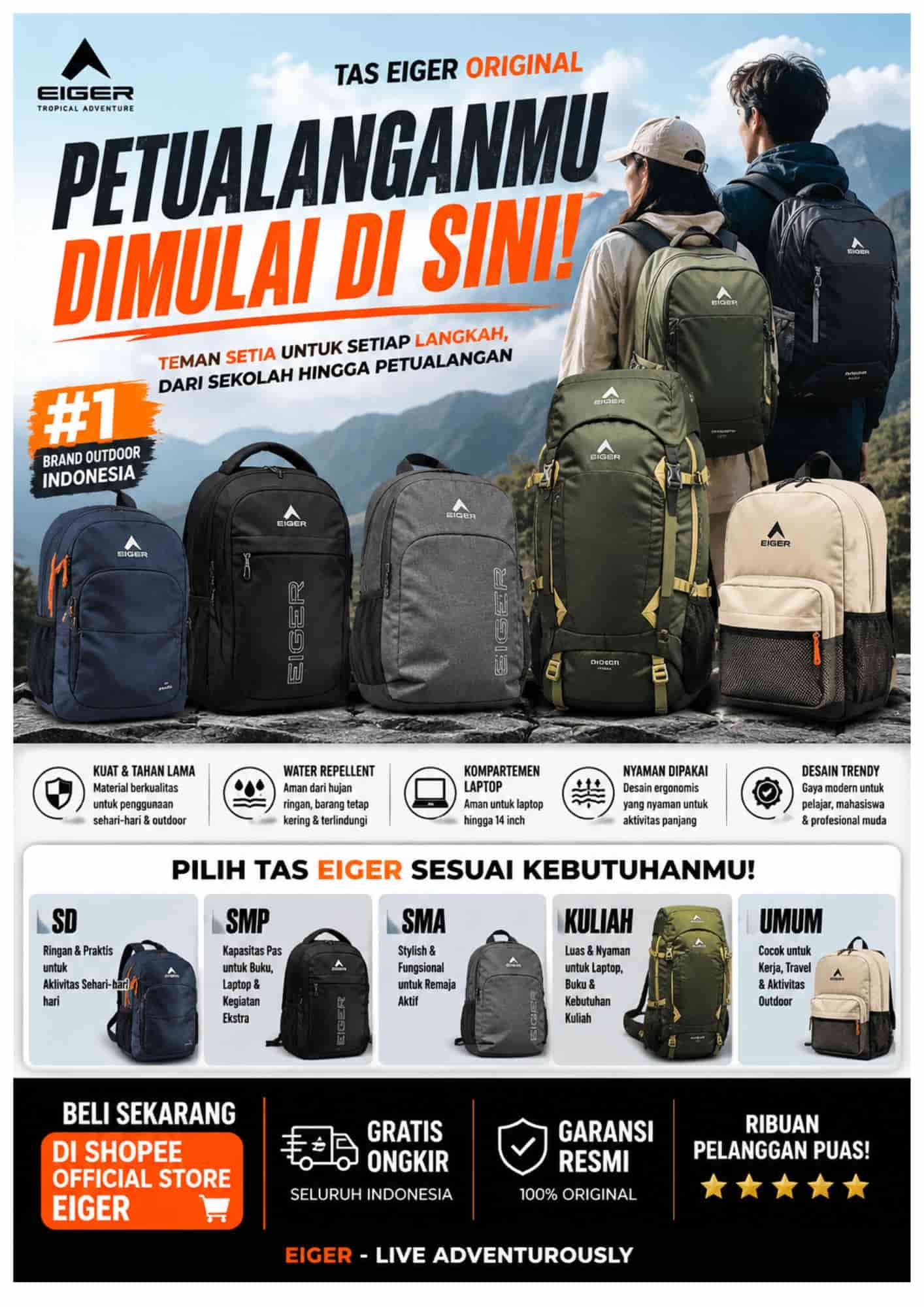 Tas Eiger Tropical Adventure