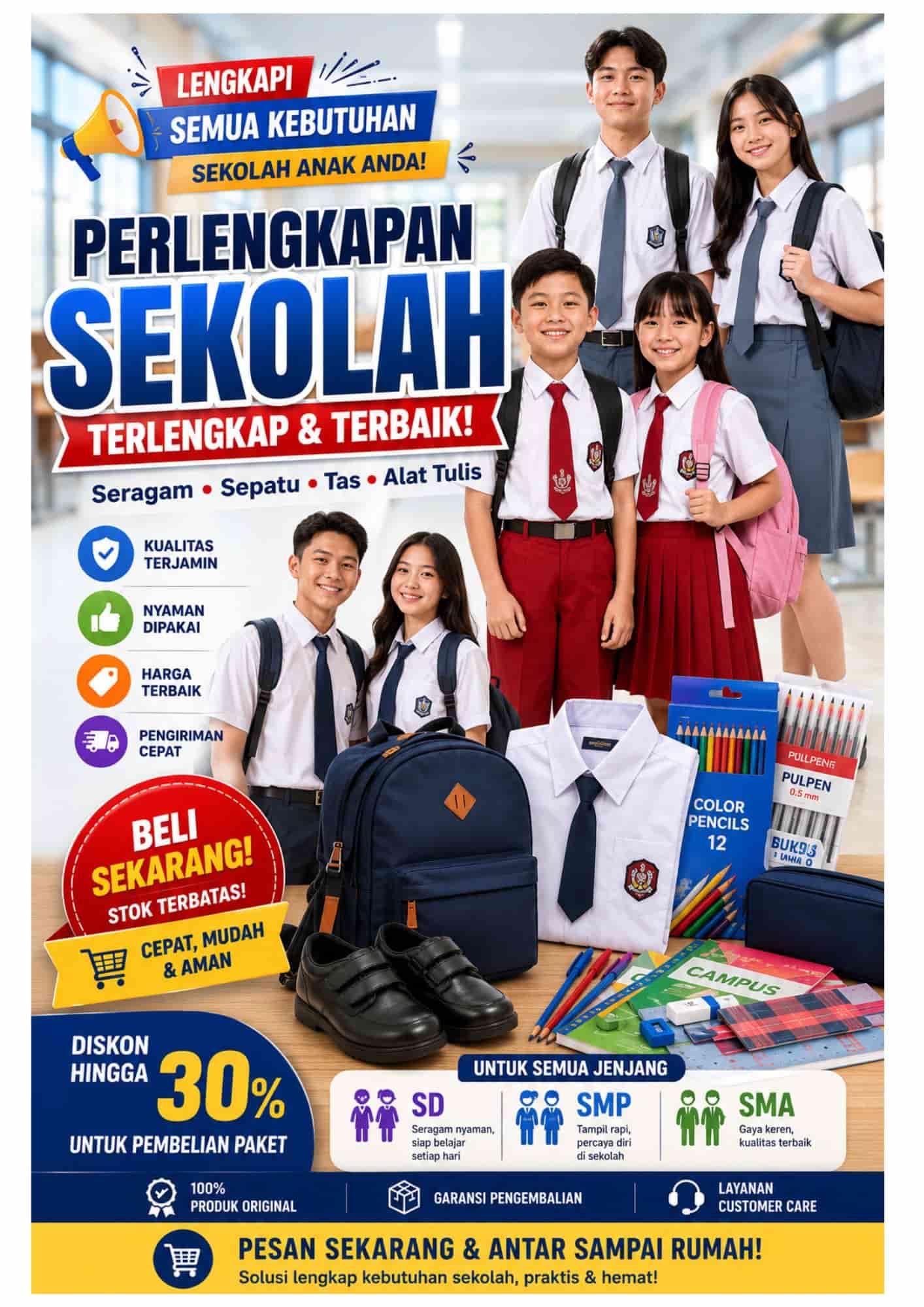 Perlengkapan Sekolah Terlengkap dan Terbaik