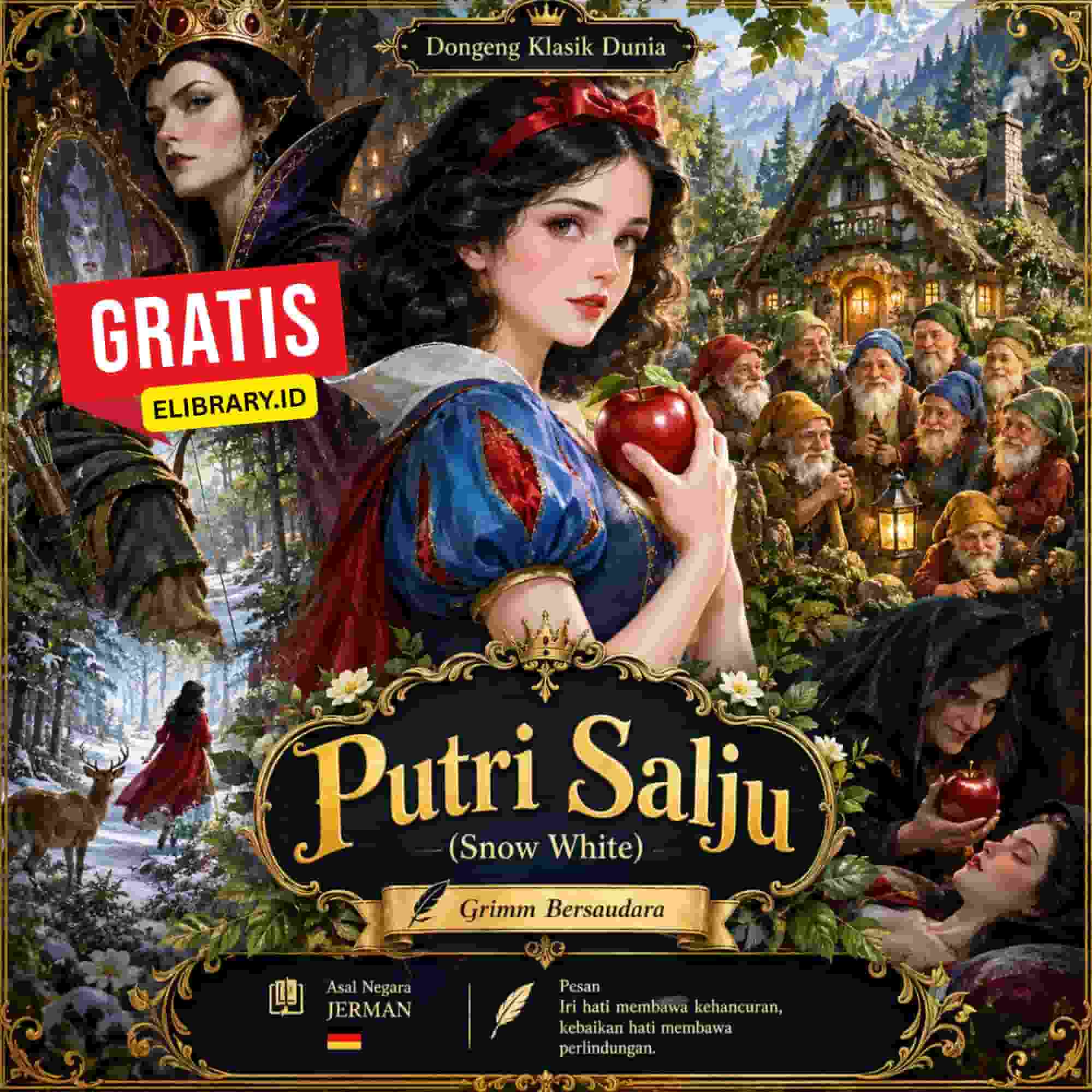 Dongeng Klasik Dunia Putri Salju (Snow White) karya Grimm Bersaudara (2)