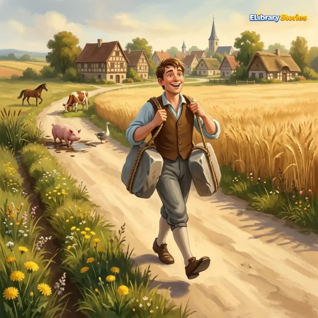 Hans yang Beruntung (Hans in Luck) – Dongeng Klasik tentang Kebahagiaan | ELibrary Stories