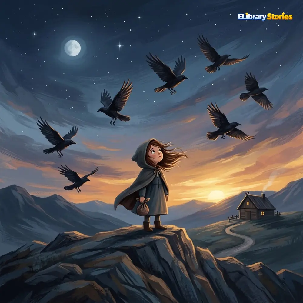 Tujuh Burung Gagak (The Seven Ravens) – Dongeng Klasik tentang Kasih Sayang | ELibrary Stories